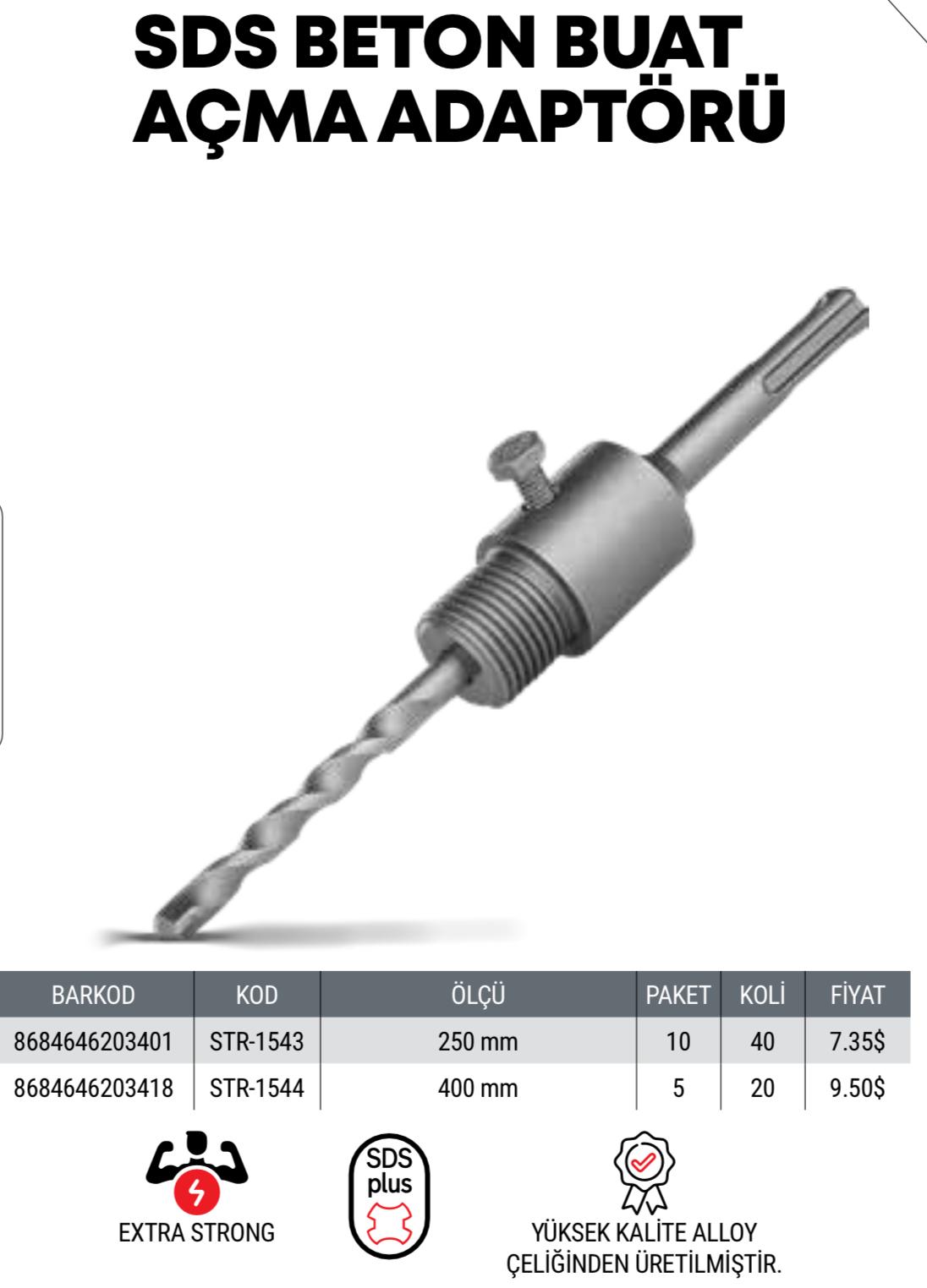 SDS BUAT AÇMA ADAPTÖR 250MM 