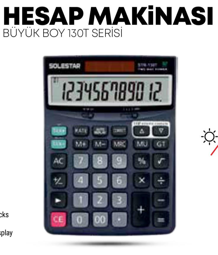 HESAP MAKİNASI ORTA BOY 130T SERİ