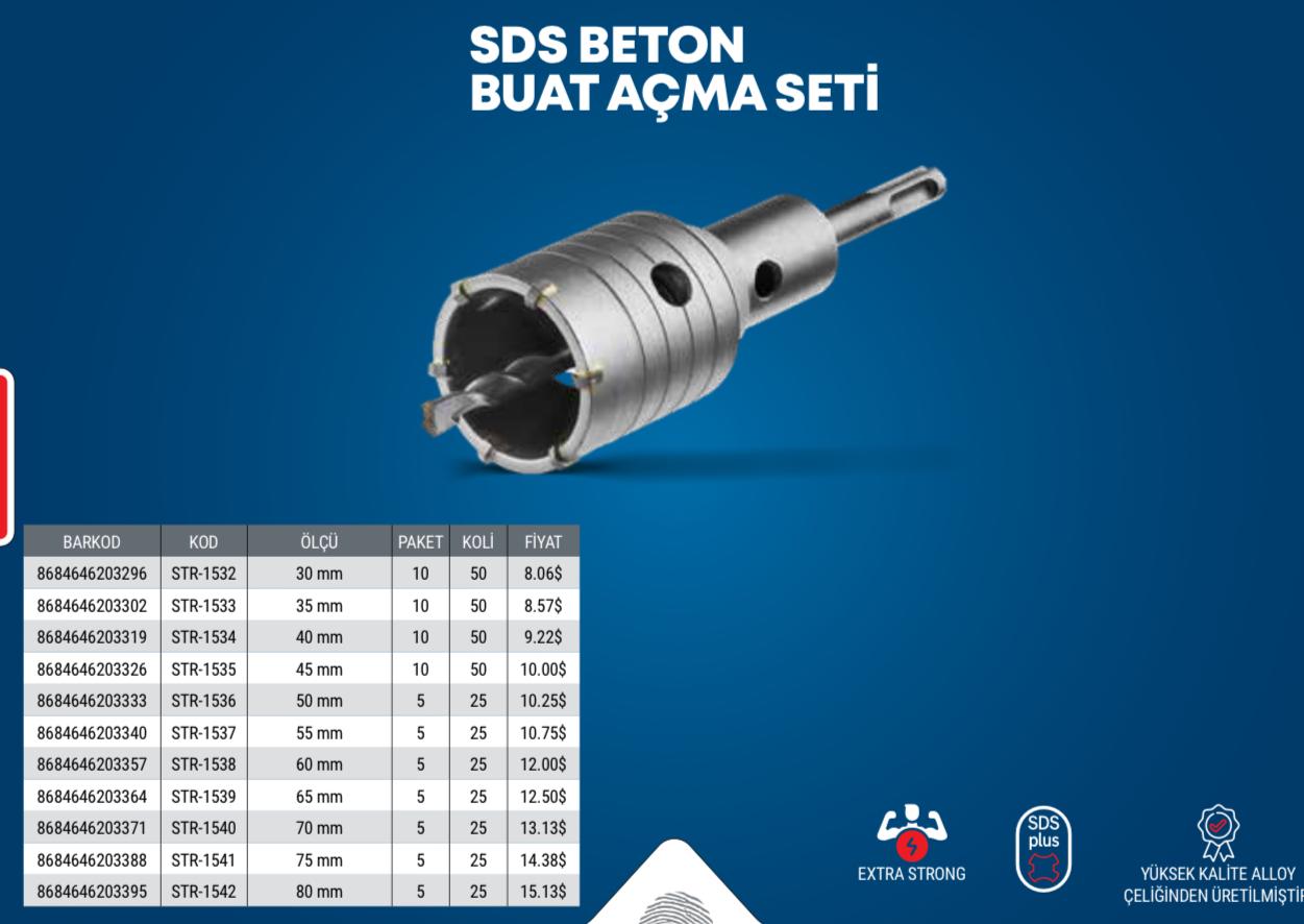 SDS BETON BUAT AÇMA ADAPTÖR 30M