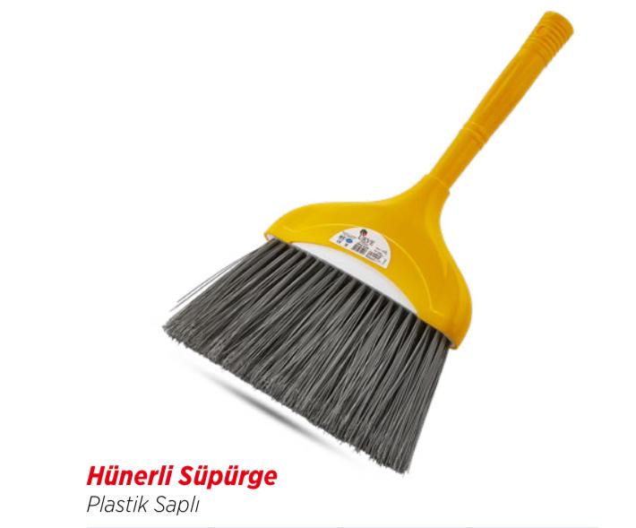 HÜNERLİ SÜPÜRGE PLASTİK SAPLI BÜYÜK